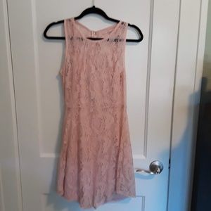 NWT Blush Lace Dress with Lining Size L